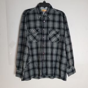 Mens Ozark Trail Plaid Long Sleeve Button front shirt Size Large
